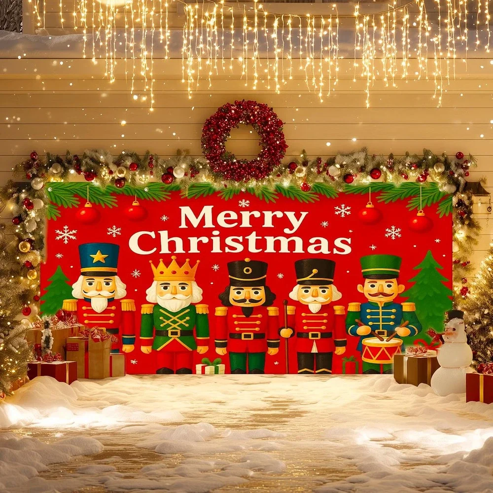 Christmas Garage Door Cover 13X6Ft – Large Outdoor Garage Door Christmas Banner